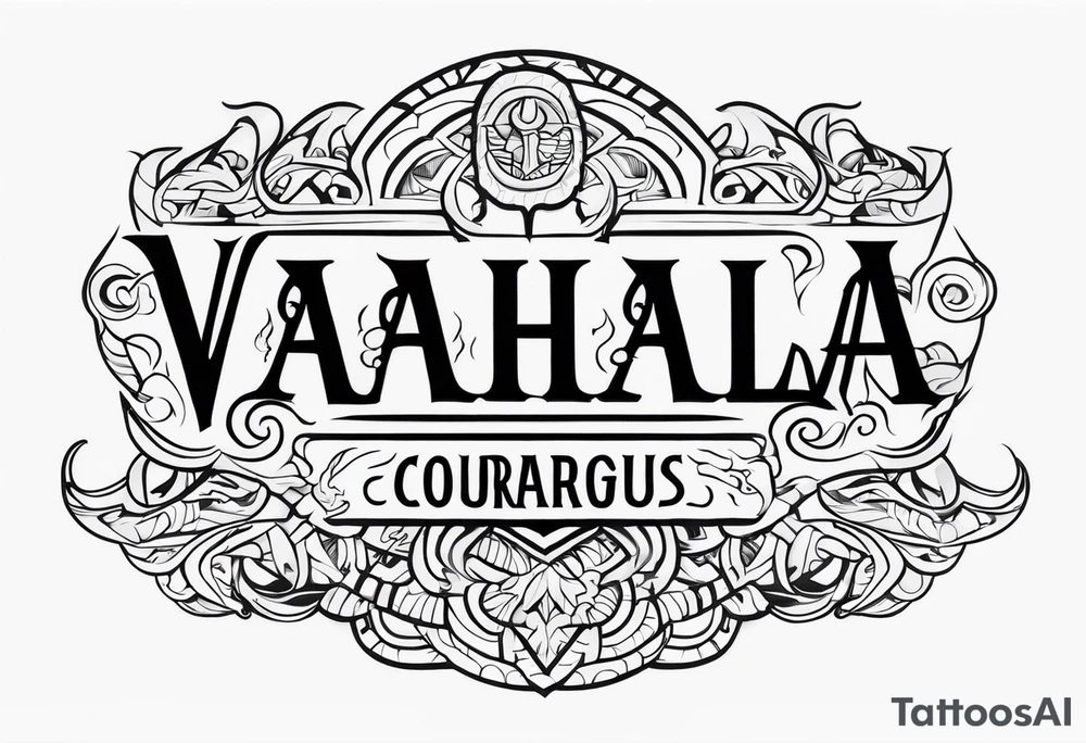 Valhalla courageous warrior tattoo idea
