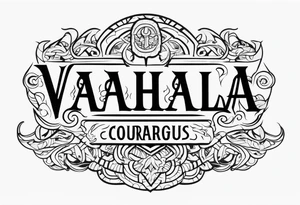 Valhalla courageous warrior tattoo idea