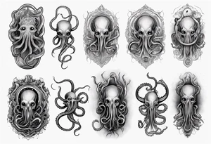 lovecraft myth tattoo for forearm tentacle +++ tattoo idea