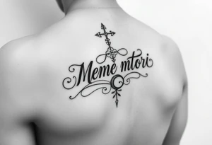 I want a writing tattoo with memento mori to make it on the upper part of the palm, tattoo idea