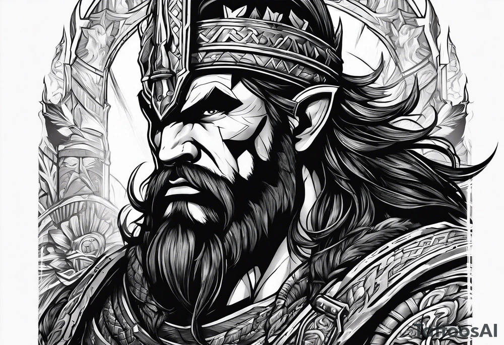 Barbarian Coming out of a story tattoo idea