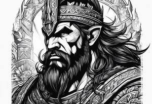 Barbarian Coming out of a story tattoo idea