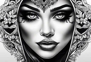 eye with skull tattoo idea