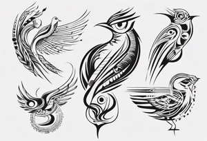 goddess wheat birds tattoo idea