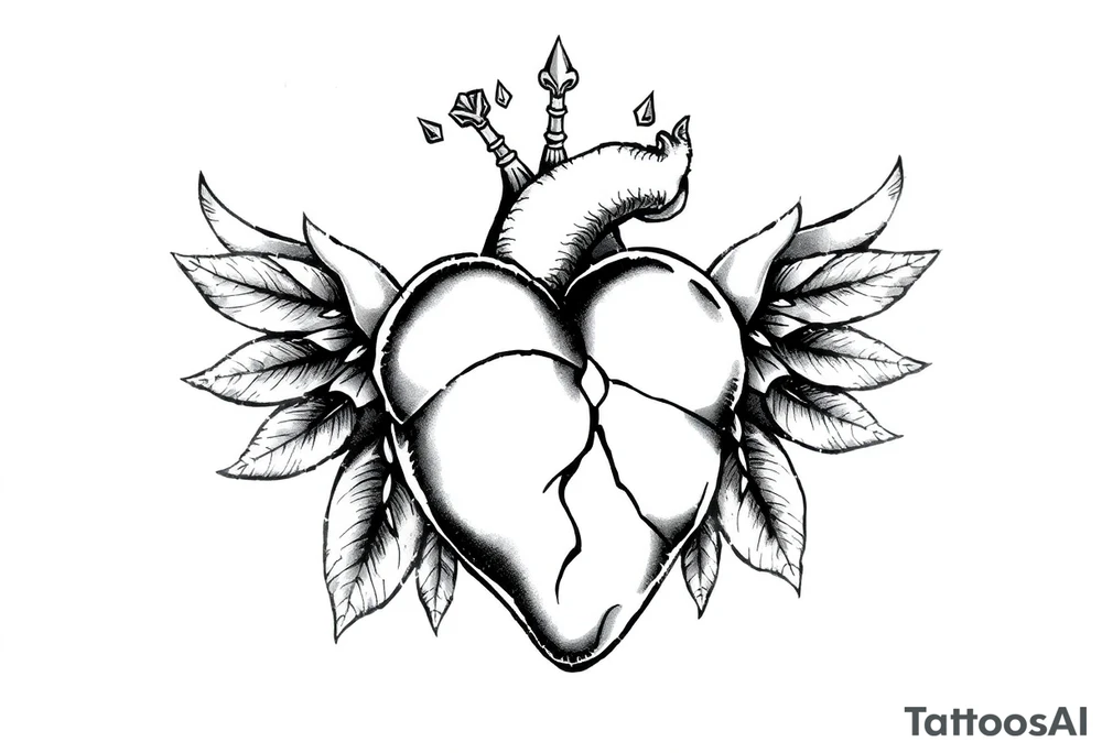 Pata e coração tattoo idea