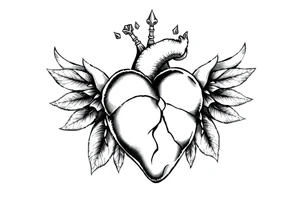 Pata e coração tattoo idea