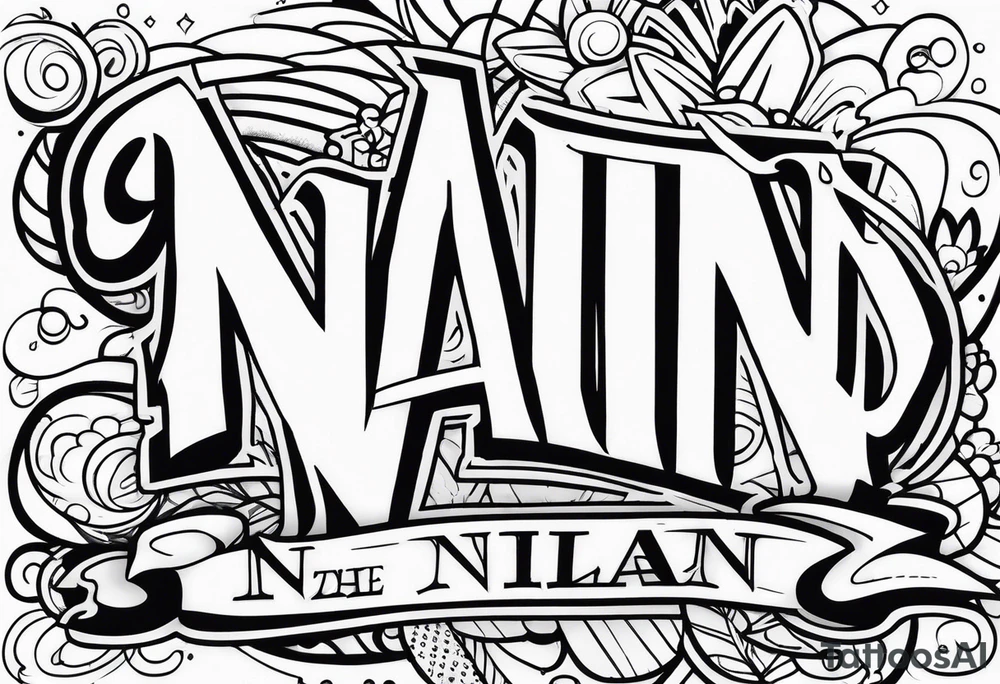 Write the word Nain tattoo idea