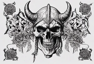 i want a tattoo of a big viking skeleton head tattoo idea