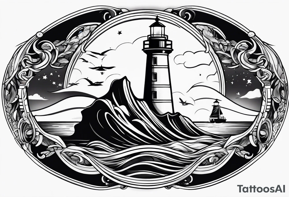 metch, saturn, lighthouse tattoo idea