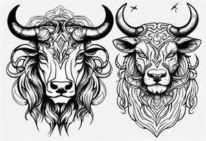 Taurus and leo tattoo tattoo idea