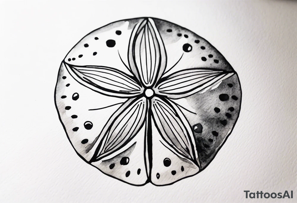 sand dollar 
watercolor
light gray tattoo idea