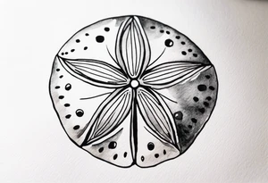 sand dollar 
watercolor
light gray tattoo idea