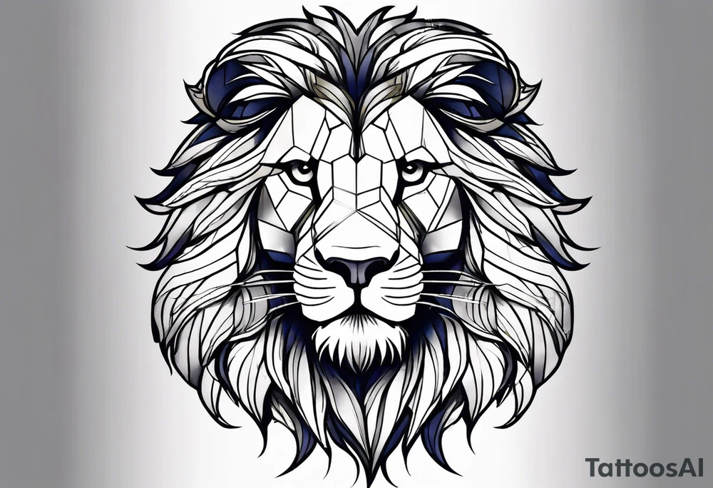 a powerful lion tattoo idea
