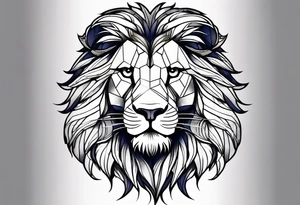 a powerful lion tattoo idea