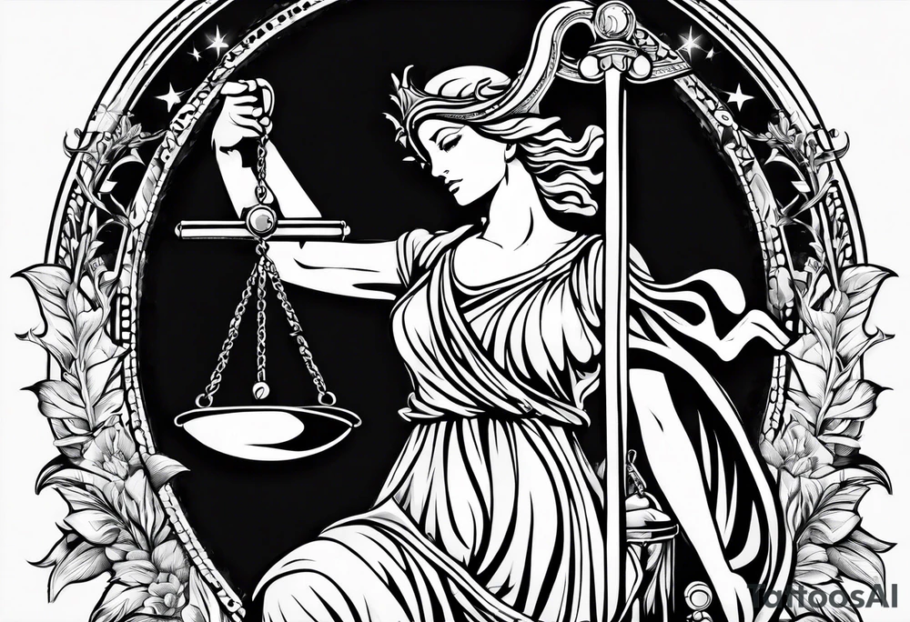 lady justice tattoo idea