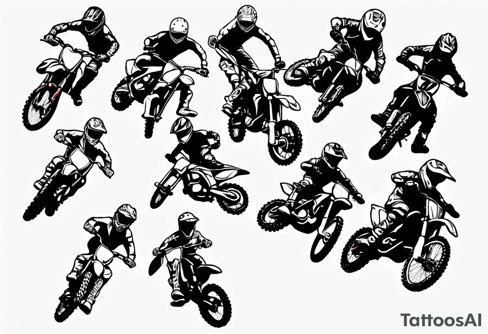 mini motorcross doing a jump tattoo idea