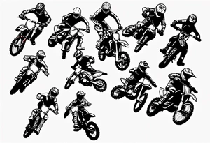 mini motorcross doing a jump tattoo idea