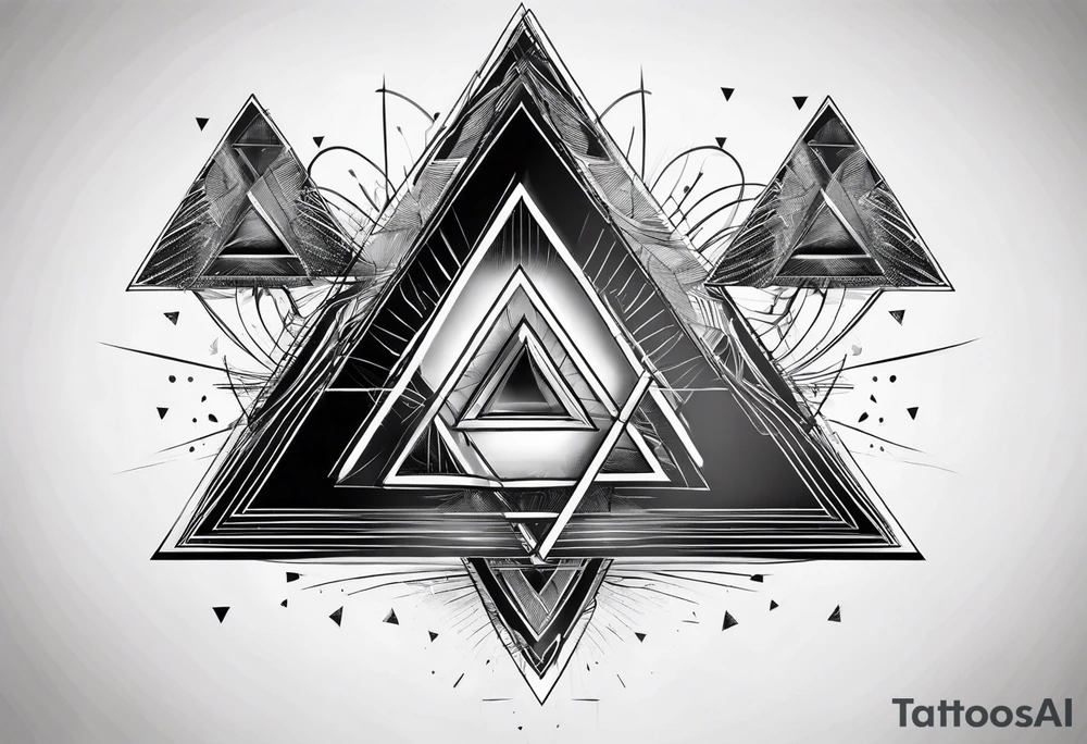 3 interconnecting triangles tattoo idea
