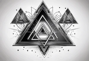 3 interconnecting triangles tattoo idea