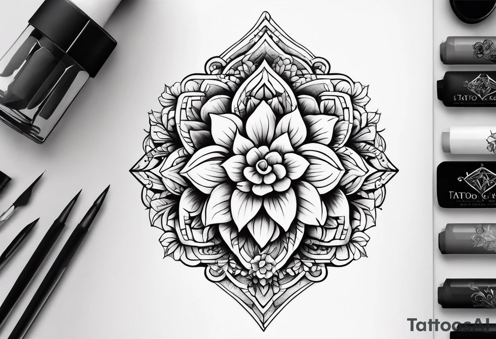 Lampada quebrada saindo flores de dentro e com alguma referência ao xadrez tattoo idea