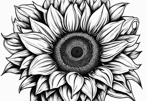 sunflower with a dara knot center tattoo idea