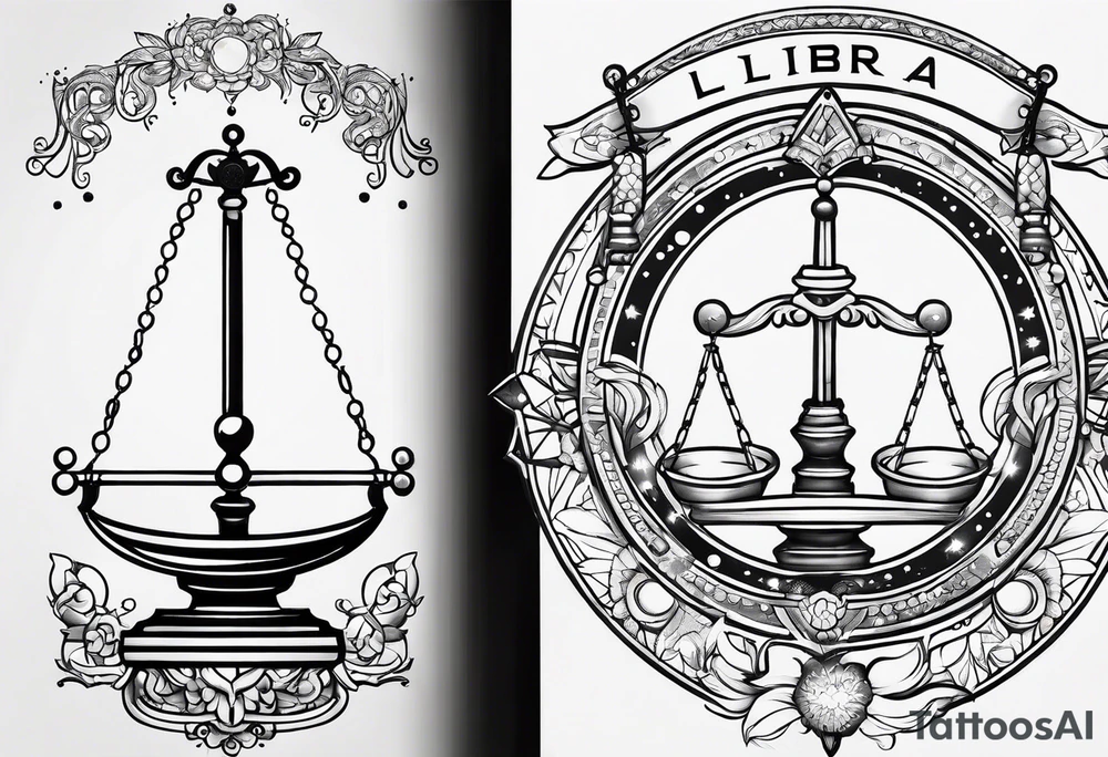 Libra constellation tattoo idea