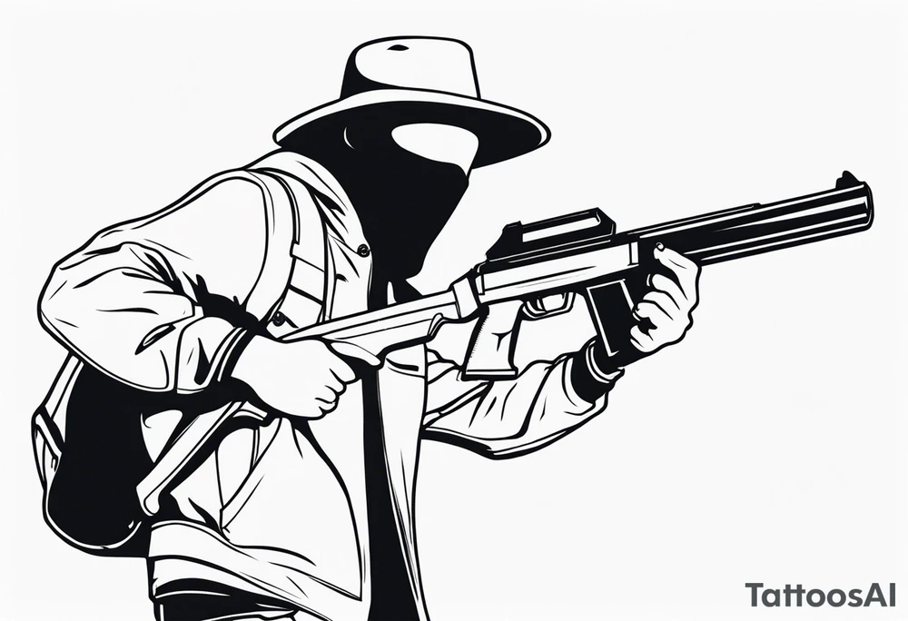 Anonymous with shotgun tattoo idea