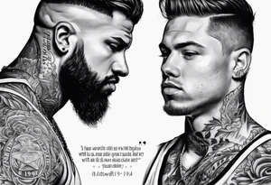 Matthew 5:9 verse with police number 1943 tattoo idea