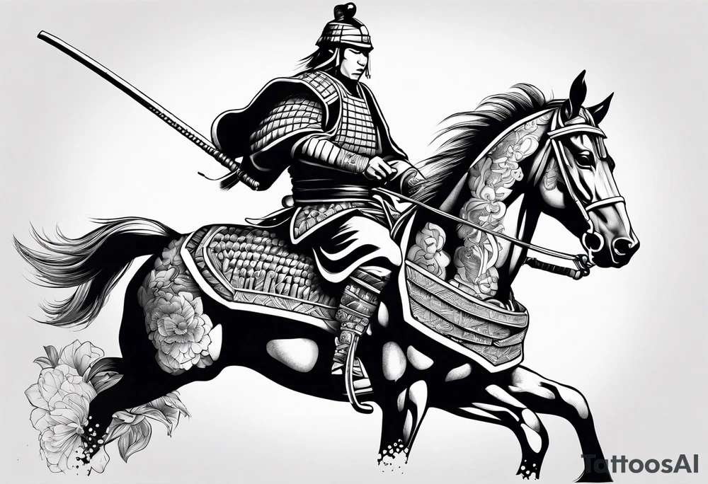 Samurai horse tattoo idea