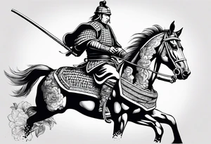 Samurai horse tattoo idea