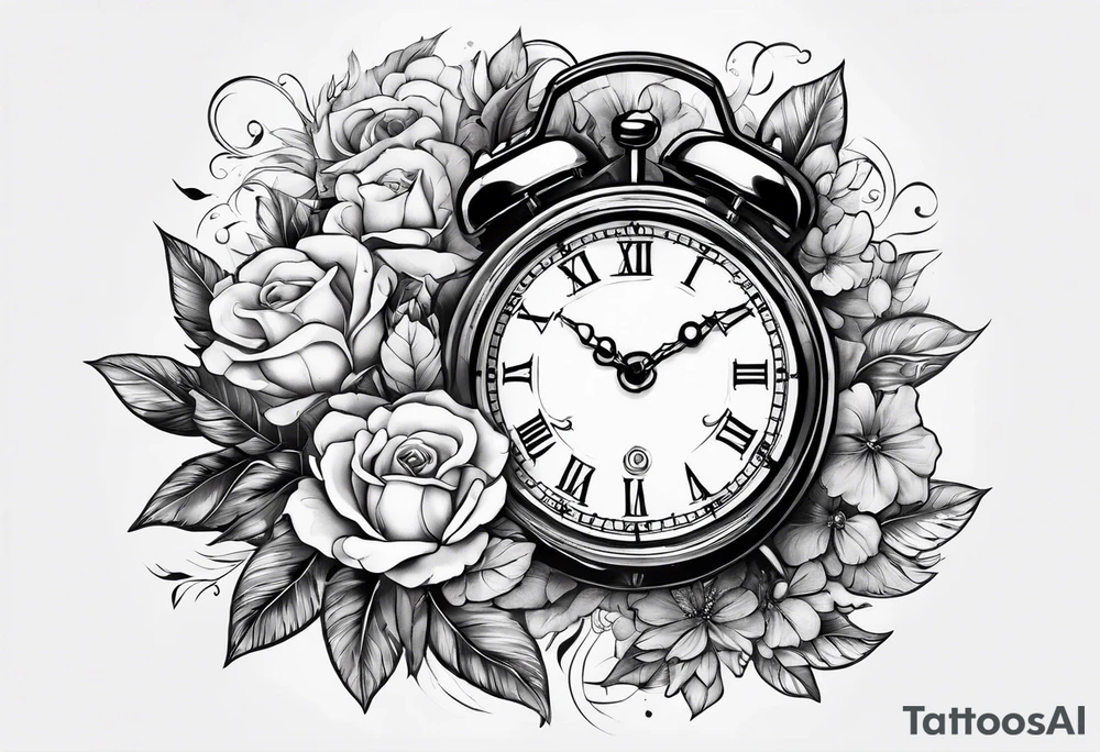 Creation of Adam with a clock tattoo idea