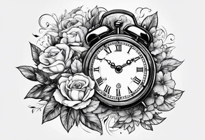 Creation of Adam with a clock tattoo idea