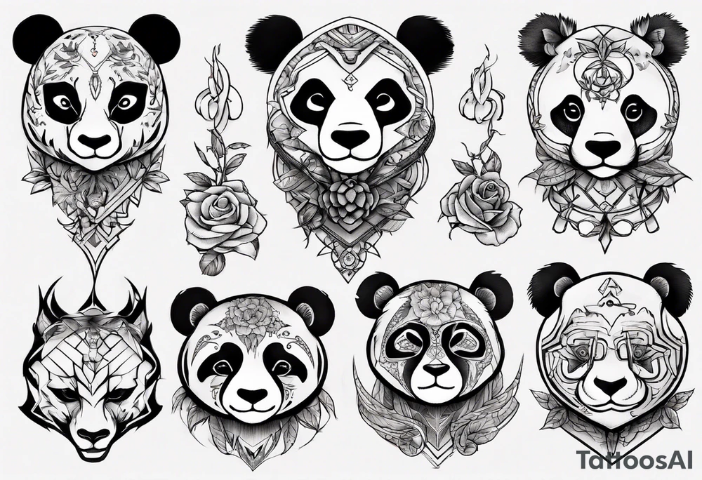 tattooed Panda tattoo idea