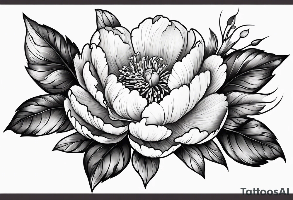 Peony tattoo idea