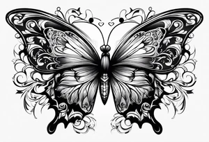 butterfly makes a heart tattoo idea