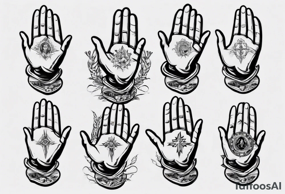 Praying hands tattoo idea