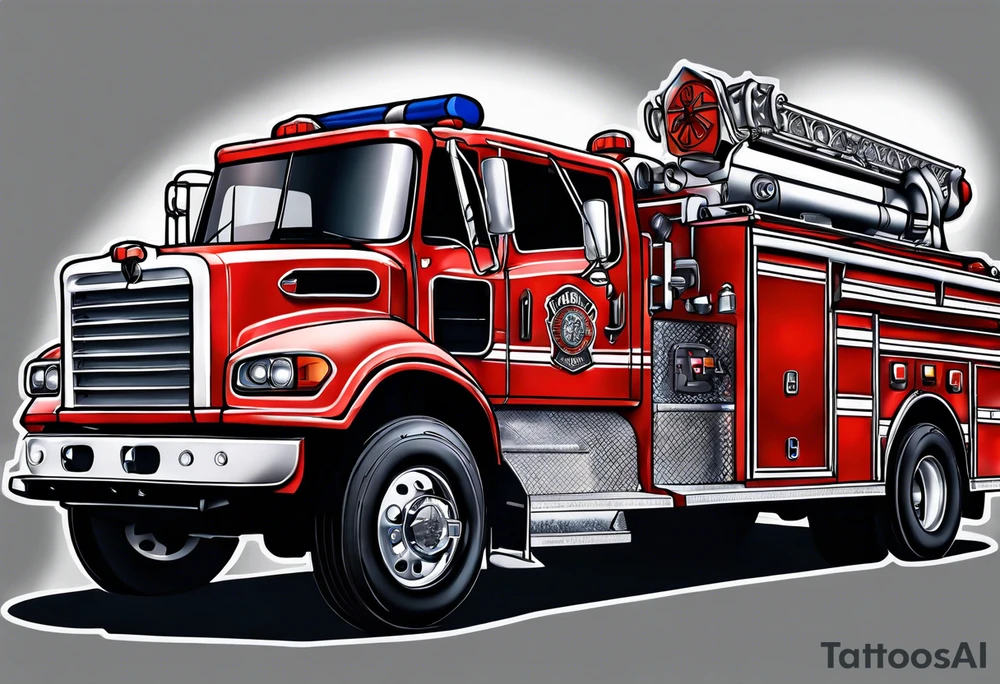 firefighter sleeve tattoo idea