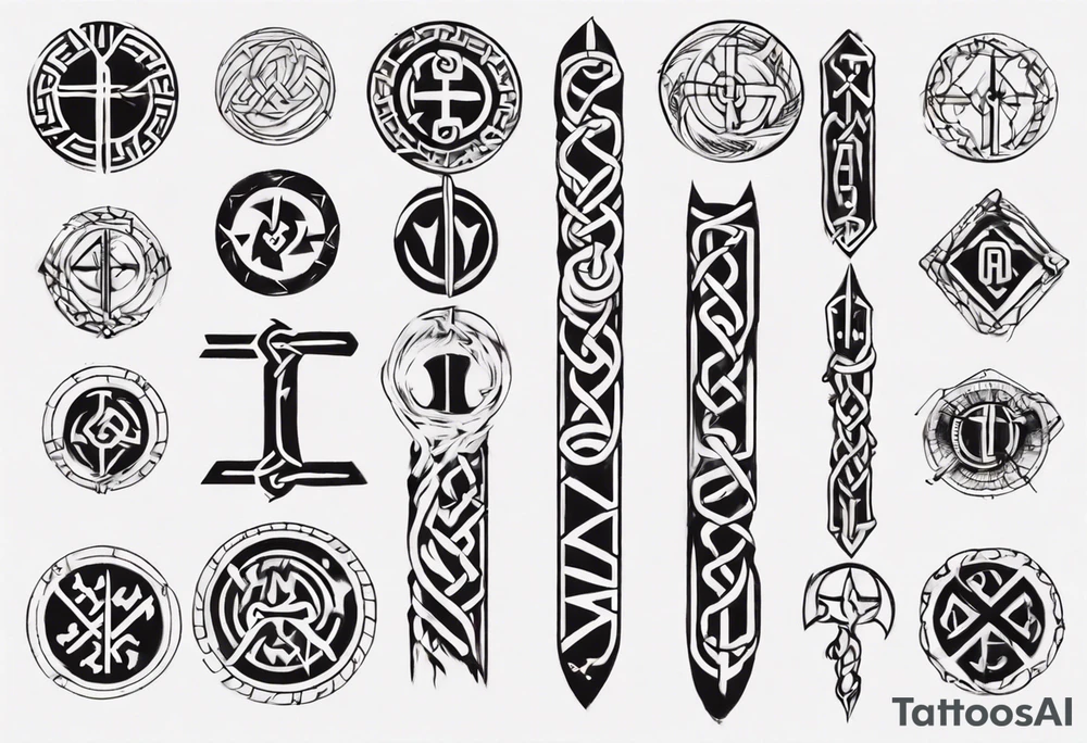 Viking runes describing a father tattoo idea