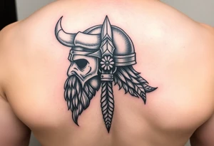 vikings helmet tattoo idea