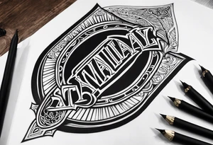 Valhalla  sword shield stairs tattoo idea