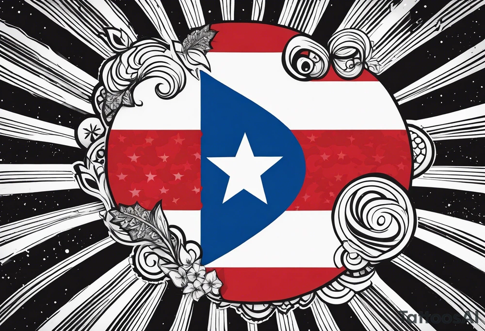 Puerto Rican flag tattoo idea
