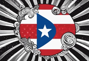 Puerto Rican flag tattoo idea
