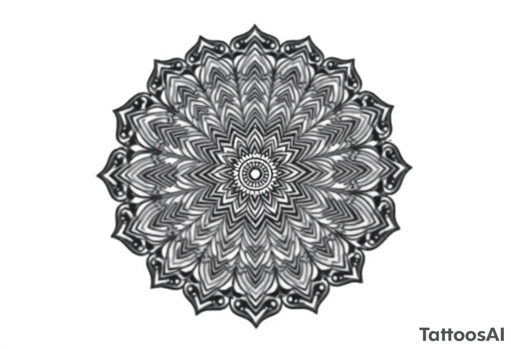 long mandala with ancient rhyme tattoo idea