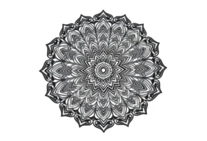 long mandala with ancient rhyme tattoo idea