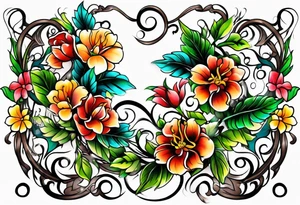 Longer Vines of Flores tattoo idea