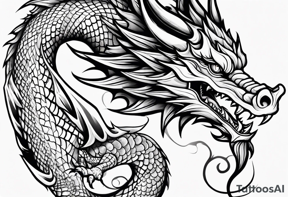 Girly Dragon tattoo idea