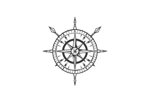 Compass made with arrows tattoo idea