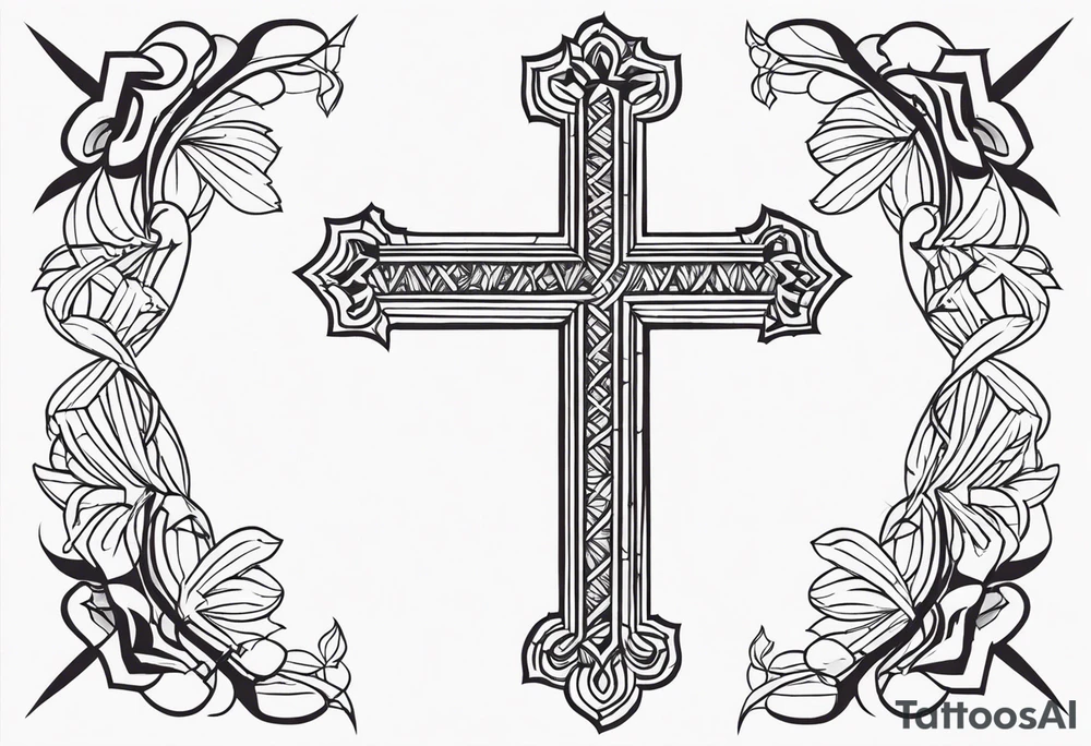 Cross masculinity tattoo idea