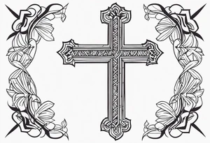Cross masculinity tattoo idea