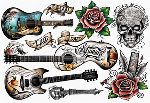Guitar lyrics dad tattoo idea